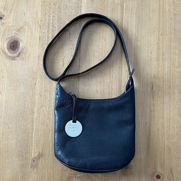 The Sak Handbags - The Sak Black Soft Pebbles Leather Crossbody Bag Small Shoulder Purse